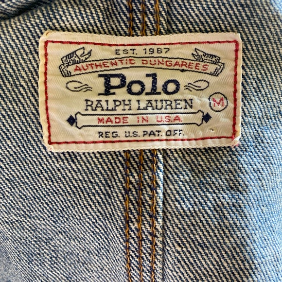 Vintage 80’s Polo Ralph Lauren Dungaree Jacket - Picture 2 of 12